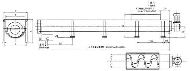 螺旋輸送機圖紙